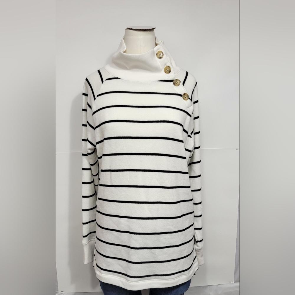 J Crew S  striped  sweater long sleeve turtleneck top